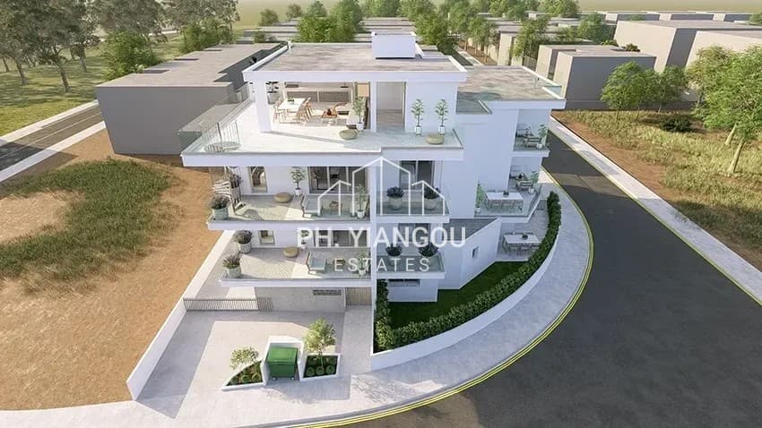 Under construction 2 Bedroom Groundfloor Apartment for Sale in Lakatameia - Archangelos